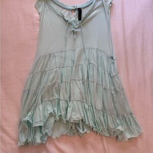 Urban Outfitters Light Blue Ruffle Dress